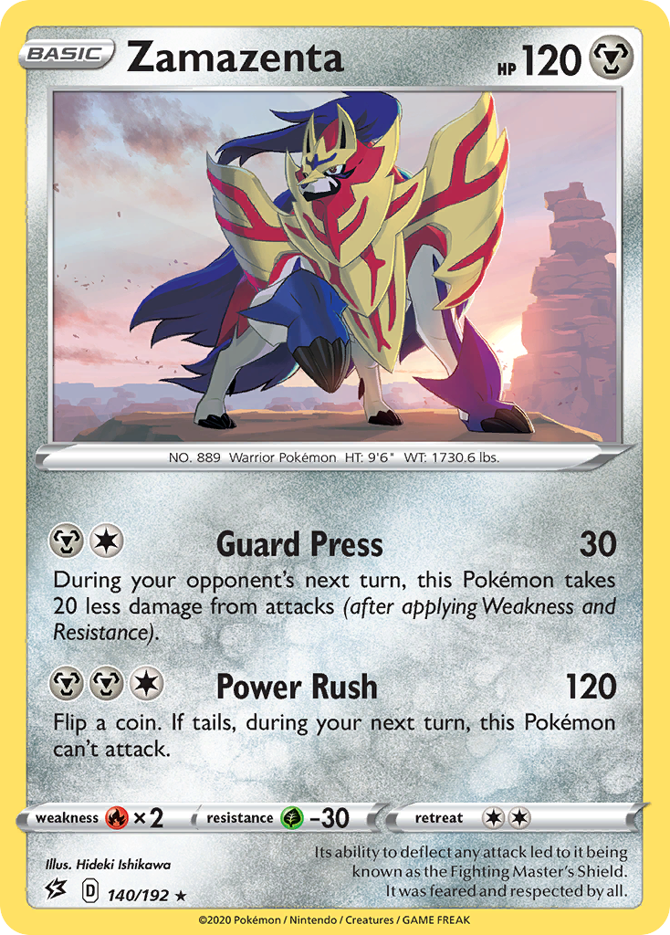 Zamazenta 140  SWSH02 Rebel Clash - Rare