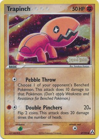 Trapinch 067  - Reverse Holofoil Legend Maker - Common