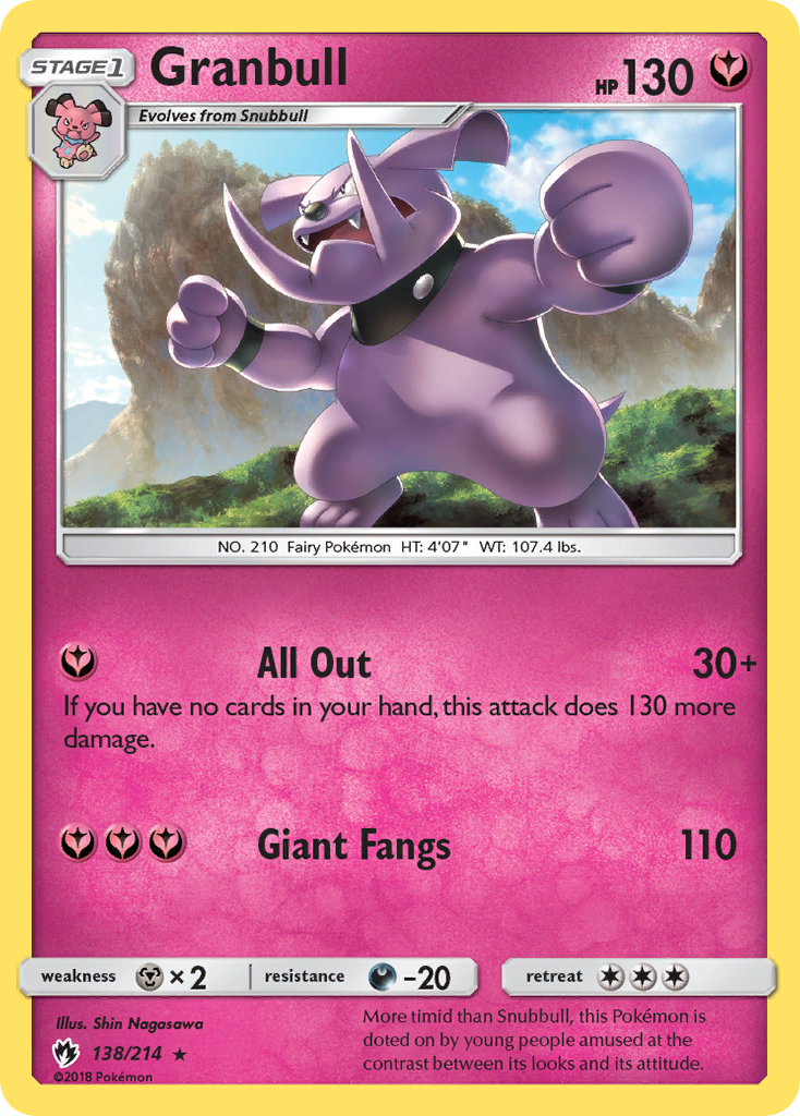 Granbull 138/214  SM  Lost Thunder - Rare