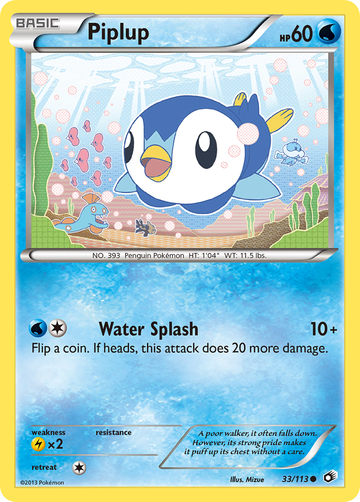 Piplup 033  Legendary Treasures - Common