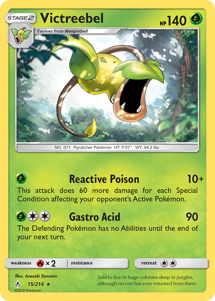 Victreebel/214  SM  Unbroken Bonds - Rare