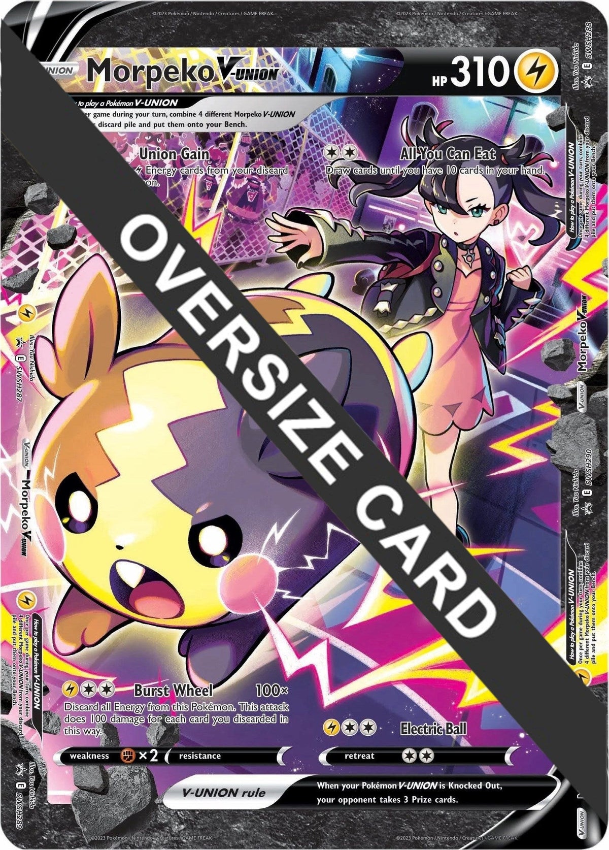 Morpeko V-Union (SWSH287-290) SWSH290  - Holofoil Jumbo Cards - Promo