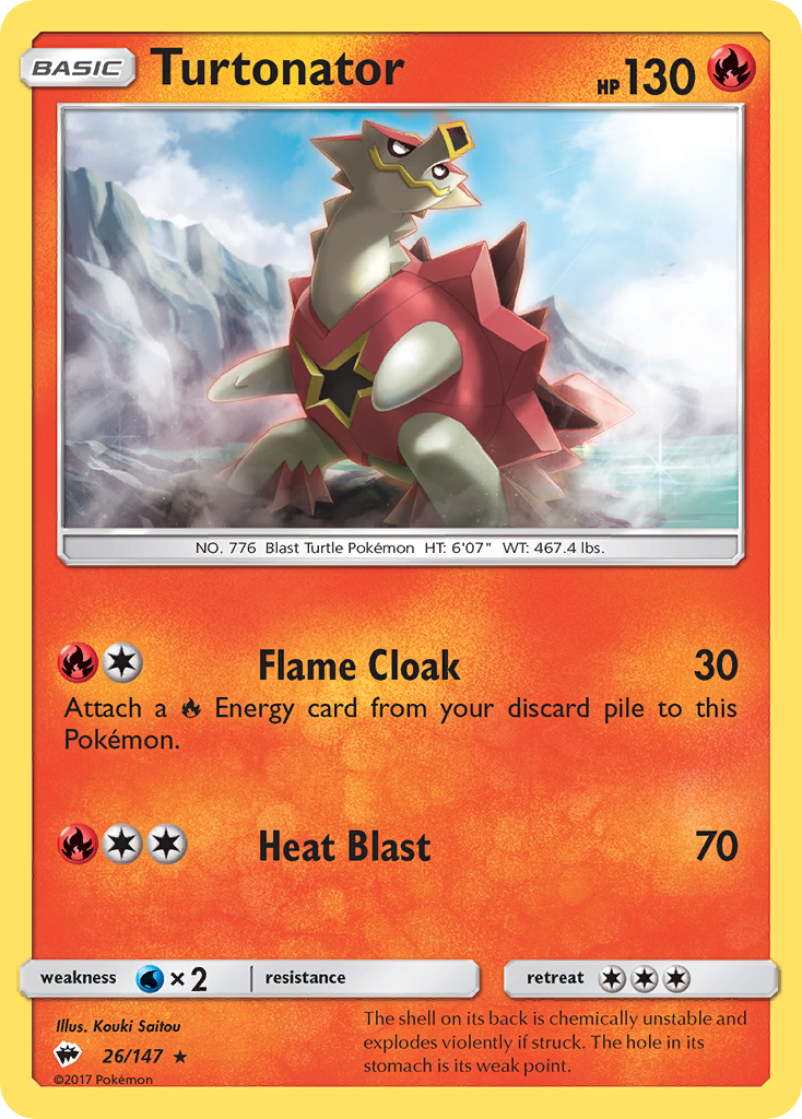Turtonator  SM  Burning Shadows - Rare