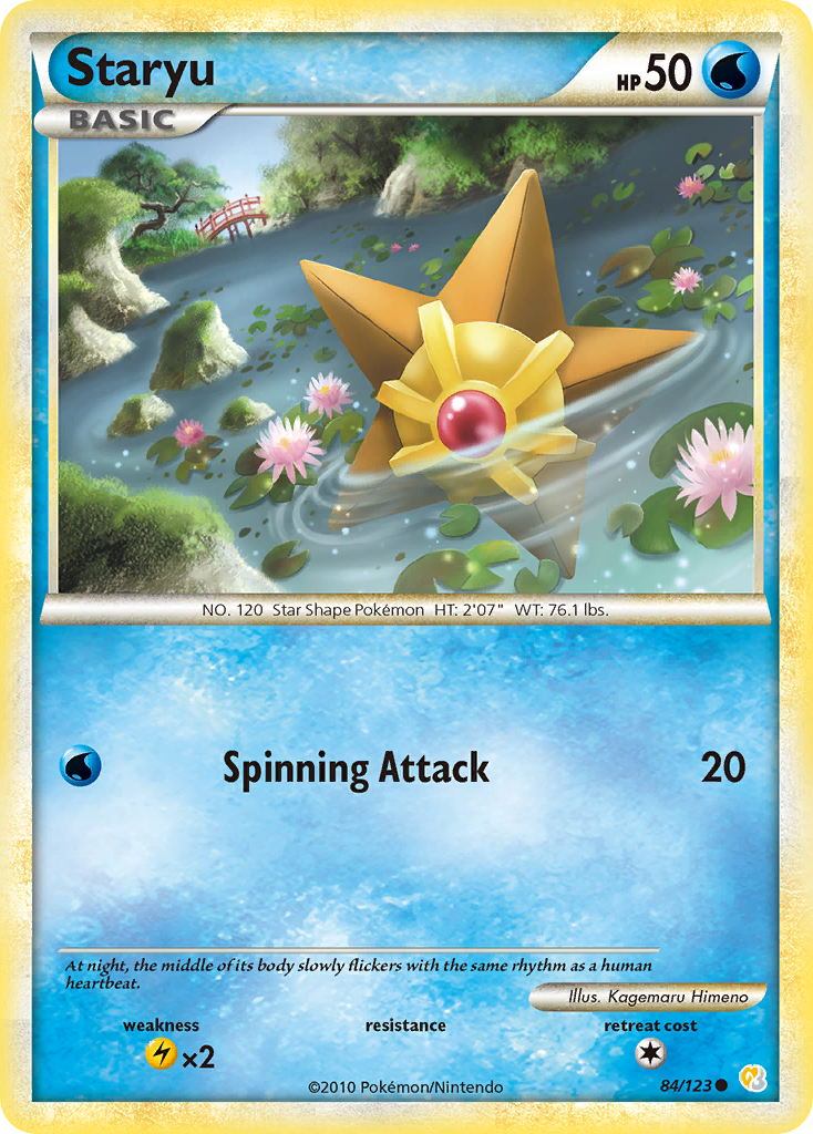 Staryu 084  HeartGold SoulSilver - Common