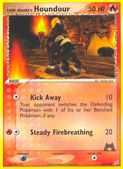 Team Magma's Houndour - 63/95/95  Team Magma vs Team Aqua - Common