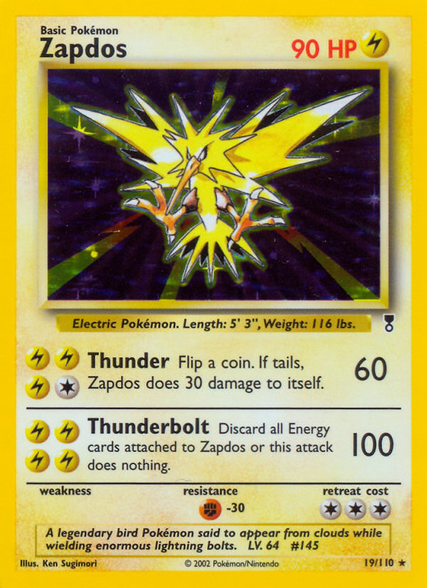 Zapdos  - Holofoil Legendary Collection - Holo Rare