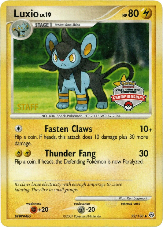 Luxio - 52/130 (State Championships) [Staff]/130  League & Championship Cards - Promo
