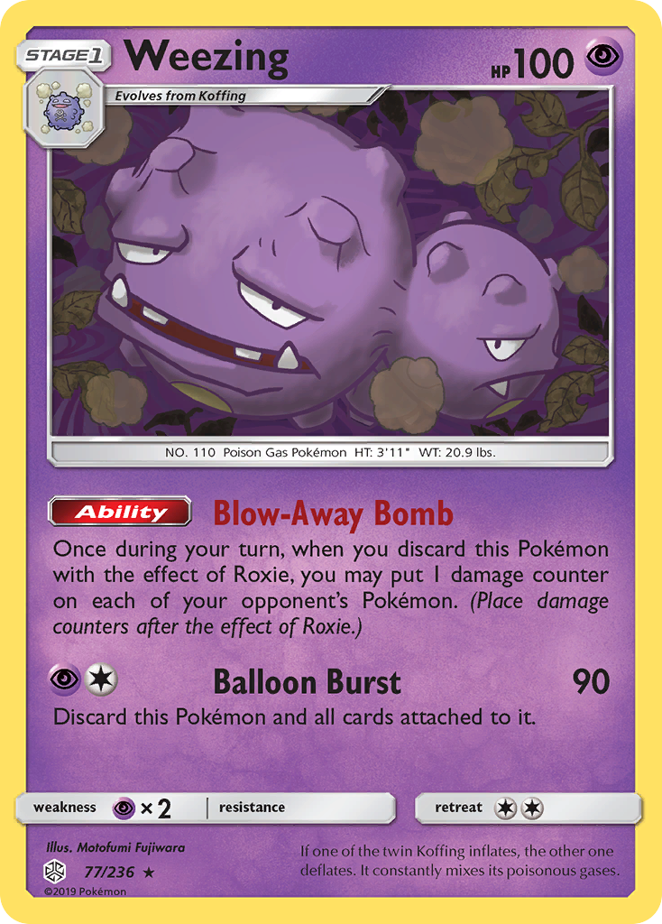 Weezing 077  SM  Cosmic Eclipse - Rare