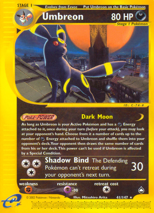 Umbreon 041  Aquapolis - Rare
