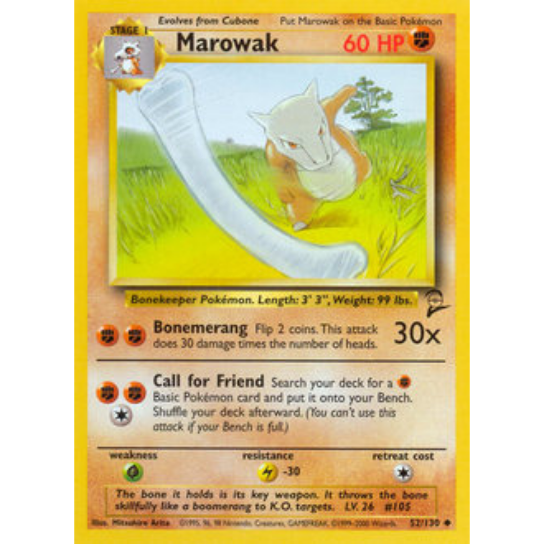 Marowak 052  Base Set 2 - Uncommon