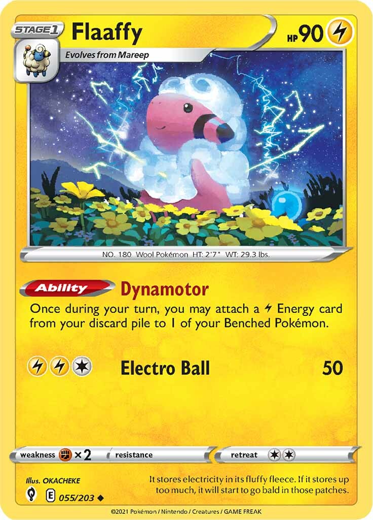 Flaaffy 055  SWSH07 Evolving Skies - Uncommon