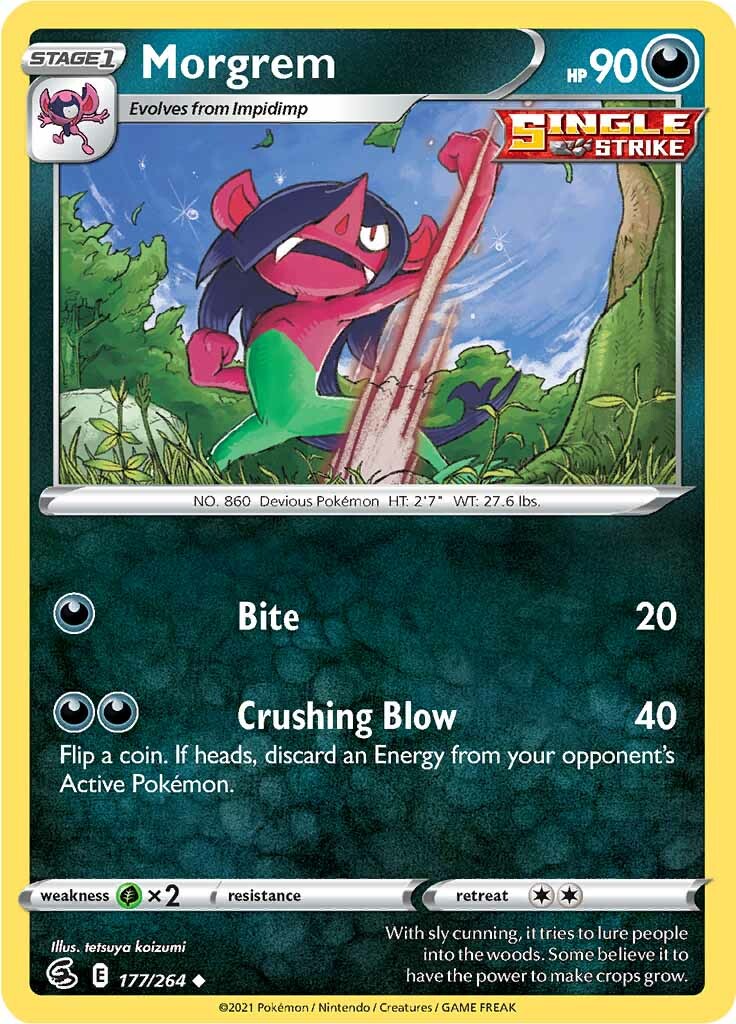 Morgrem 177  SWSH08 Fusion Strike - Uncommon