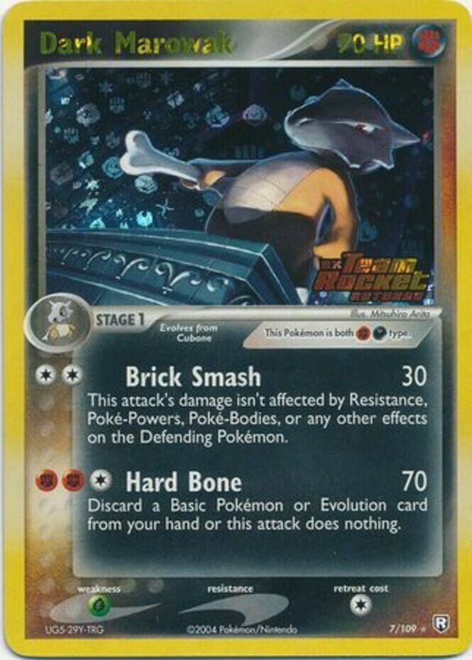 Dark Marowak 007  - Reverse Holofoil Team Rocket Returns - Holo Rare