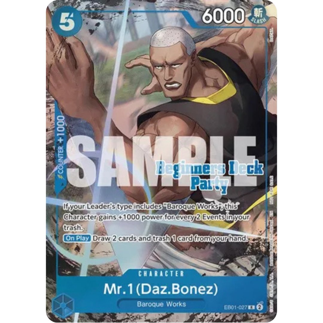 Mr. 1 (Daz.Bonez) (Beginners Deck Party [ST-23] - [ST-28] Winner Pack) (EB01-027) - One Piece Promotion Cards Foil