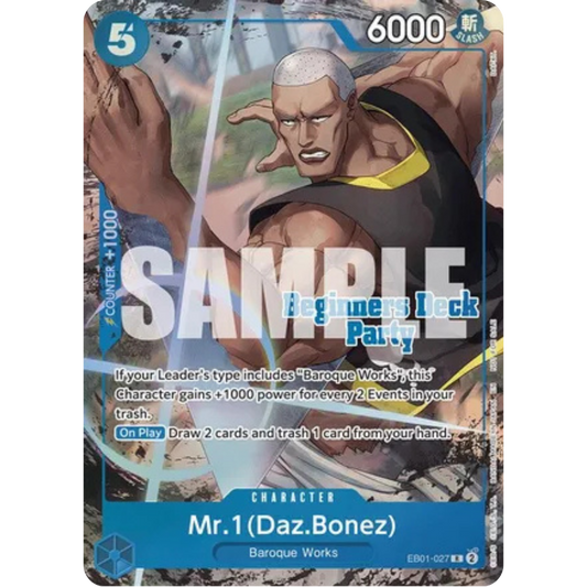 Mr. 1 (Daz.Bonez) (Beginners Deck Party [ST-23] - [ST-28] Winner Pack) (EB01-027) - One Piece Promotion Cards Foil