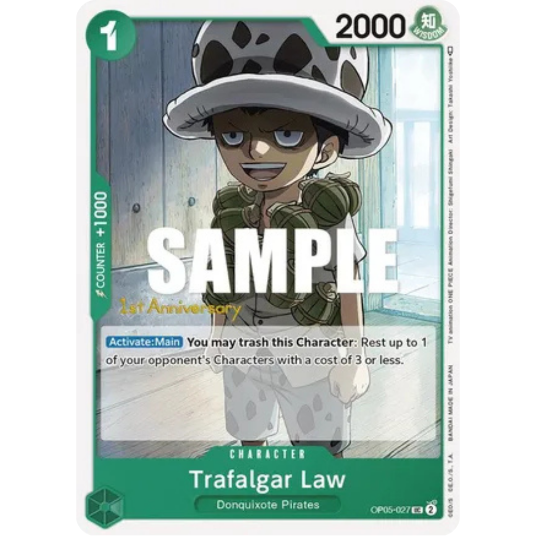 Trafalgar Law (027) (OP05-027) - Awakening of the New Era: 1st Anniversary Tournament Cards