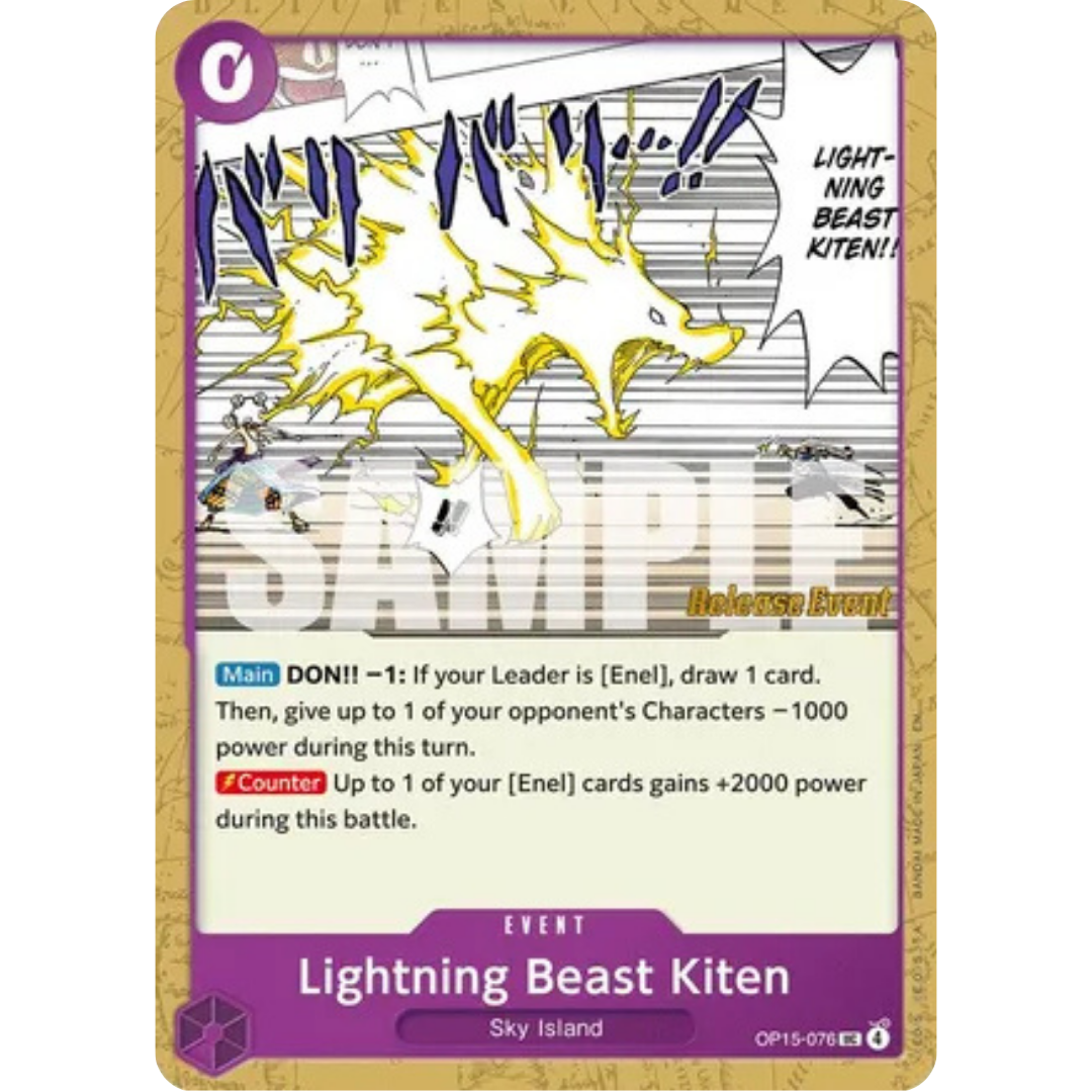 Lightning Beast Kiten (OP15-076) - Adventure on Kami's Island Release Event Cards