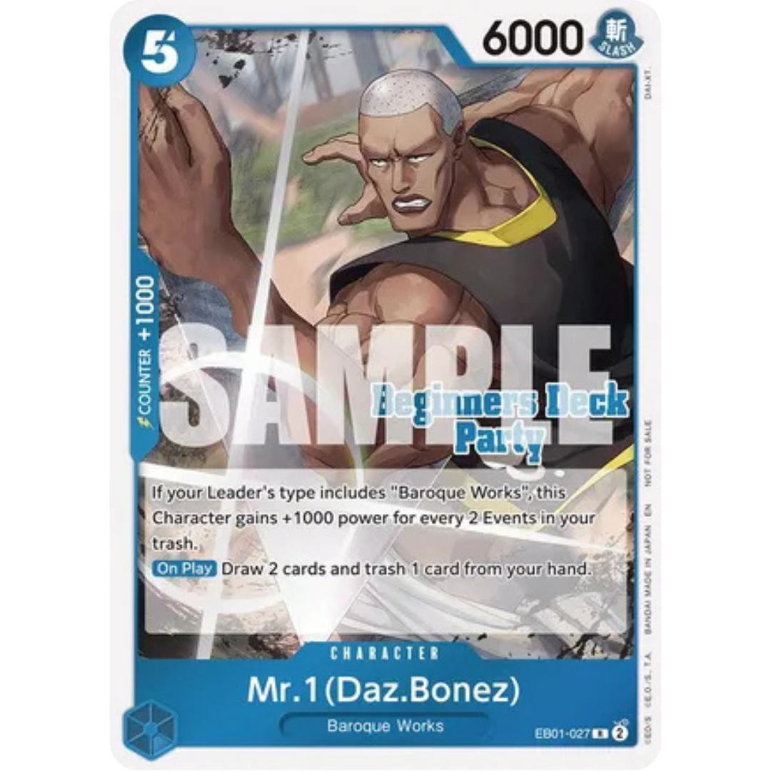 Mr. 1 (Daz.Bonez) (Beginners Deck Party [ST-23] - [ST-28] Participation Pack) (EB01-027) - One Piece Promotion Cards
