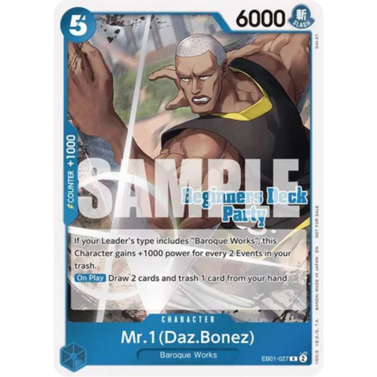 Mr. 1 (Daz.Bonez) (Beginners Deck Party [ST-23] - [ST-28] Participation Pack) (EB01-027) - One Piece Promotion Cards