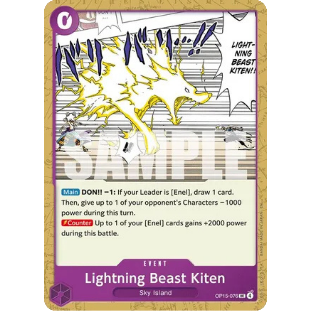 Lightning Beast Kitten (OP15-076) - Adventure on Kami's Island