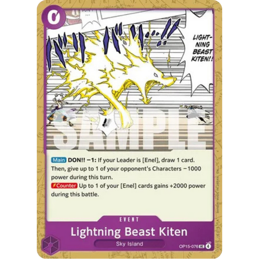 Lightning Beast Kitten (OP15-076) - Adventure on Kami's Island