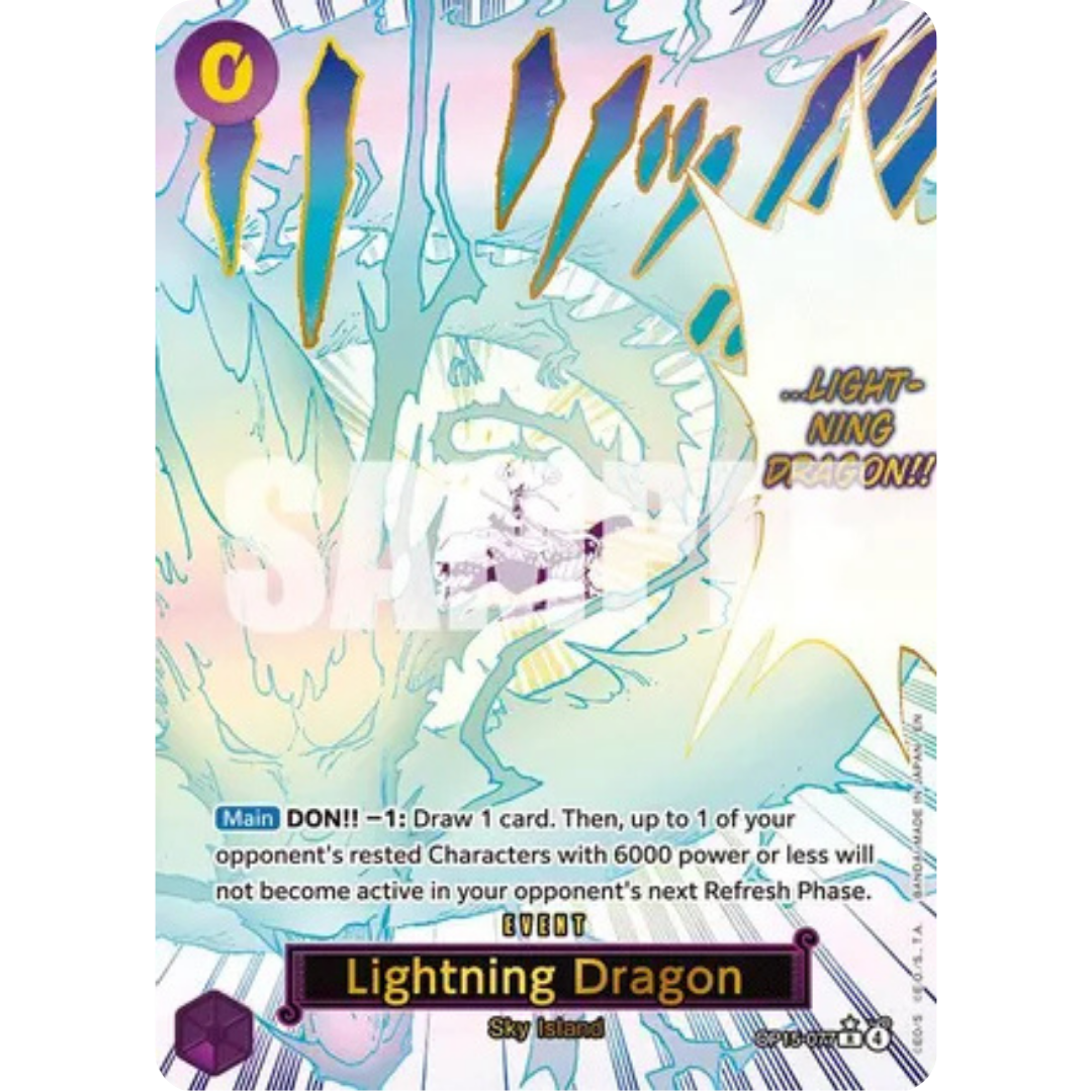 Lightning Dragon (Alternate Art) (OP15-077) - Adventure on Kami's Island Foil