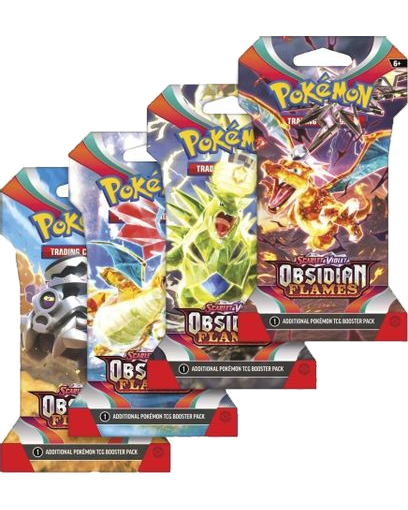 Obsidian Flames Sleeved Booster Pack Art Bundle [Set of 4]