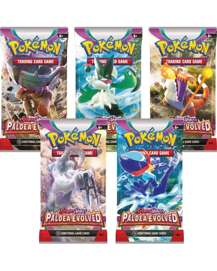 Paldea Evolved Booster Pack Art Bundle [Set of 5]
