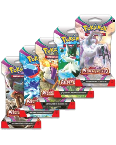 Paldea Evolved Sleeved Booster Pack Art Bundle [Set of 5]