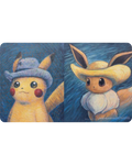 Playmat - Pikachu & Eevee Inspired by Vincent's Self-Portraits (Pokemon Center × Van Gogh Museum)