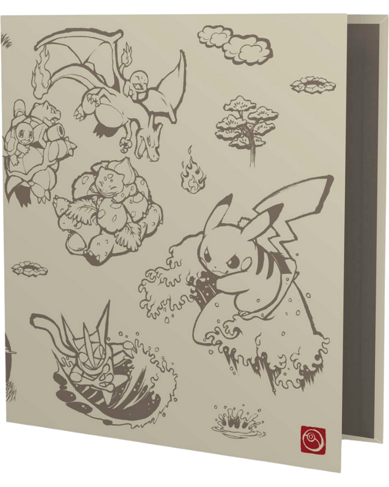 D-Ring Binder - Pikachu (Scroll Painting Style)