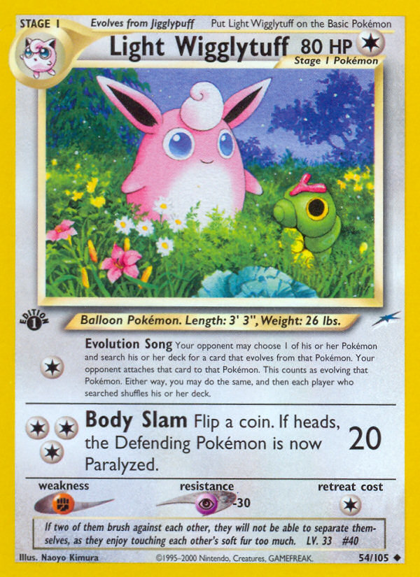 Light Wigglytuff 054  - 1st Edition Neo Destiny - Uncommon