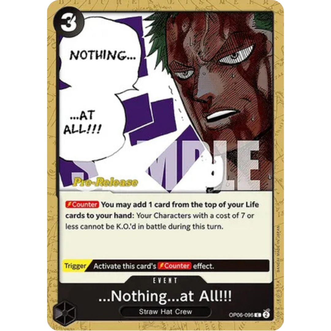 ...Nothing...at All!!! (OP06-096) - Wings of the Captain Pre-Release Cards