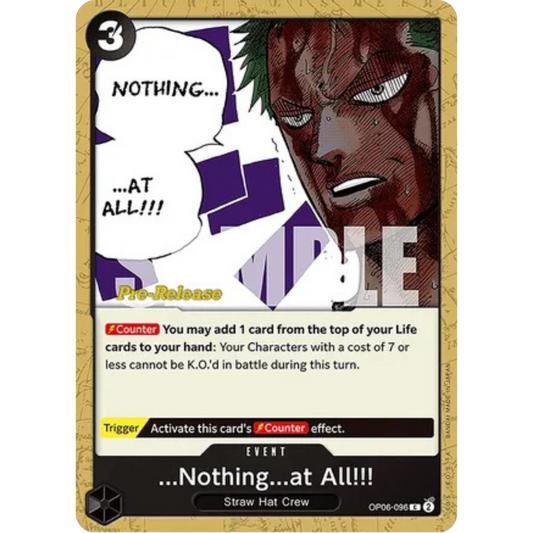 ...Nothing...at All!!! (OP06-096) - Wings of the Captain Pre-Release Cards