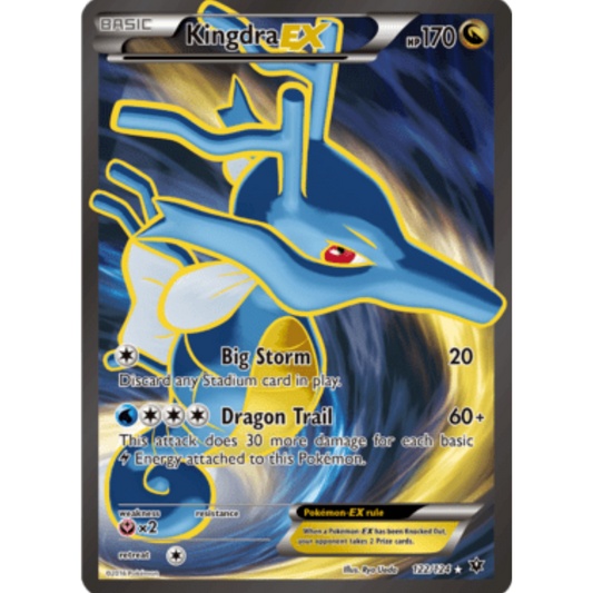 Kingdra EX (Full Art) 122/124  - Holofoil XY  Fates Collide - Ultra Rare
