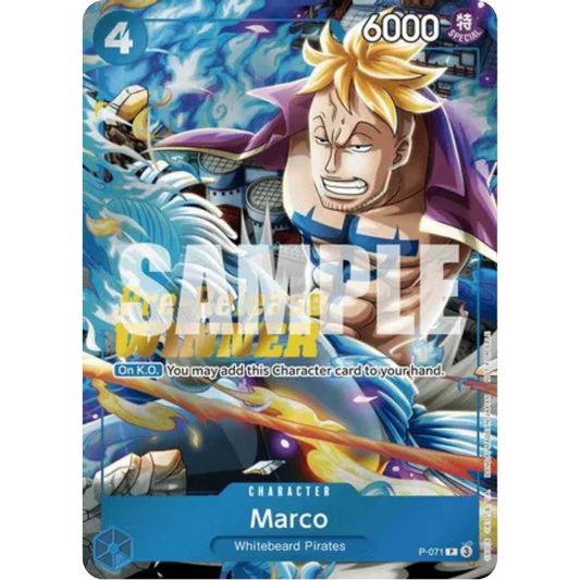 Marco (Two Legends Pre-Release Winner) (P-071) - One Piece Promotion Cards Foil