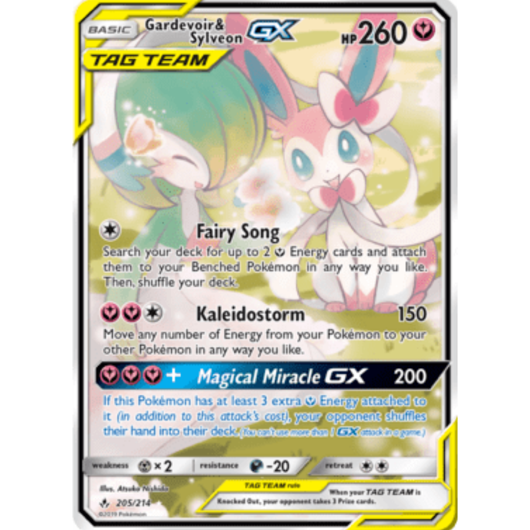 Gardevoir & Sylveon GX (205) (Alternate Full Art)  - Holofoil SM  Unbroken Bonds - Ultra Rare