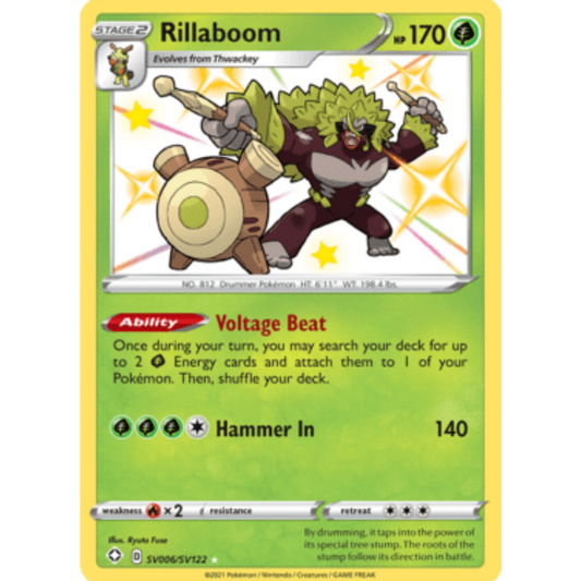 Rillaboom (SV006/SV122) [Sword & Shield: Shining Fates]