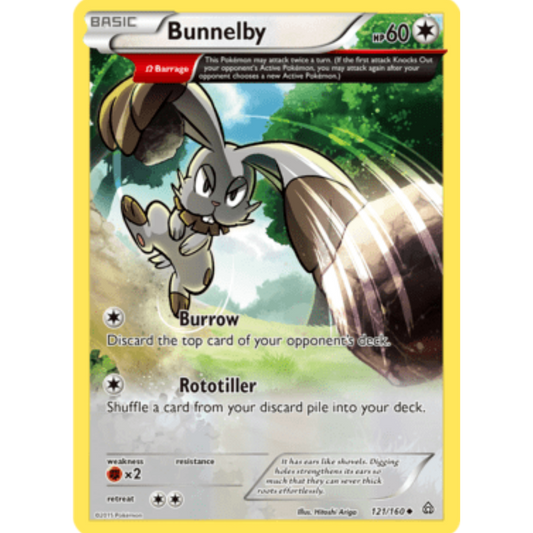 Bunnelby (Omega) 121/160  - Reverse Holofoil XY  Primal Clash - Uncommon