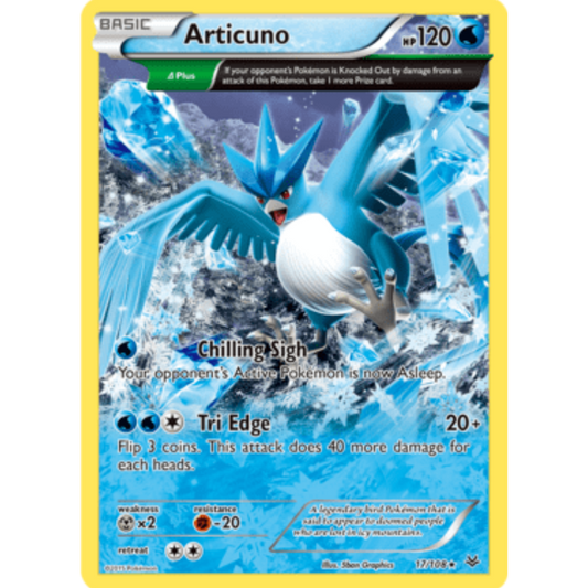 Articuno (17 Delta) 017/108  - Reverse Holofoil XY  Roaring Skies - Rare