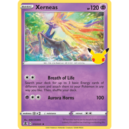 Xerneas 012/025  - Holofoil Celebrations - Holo Rare