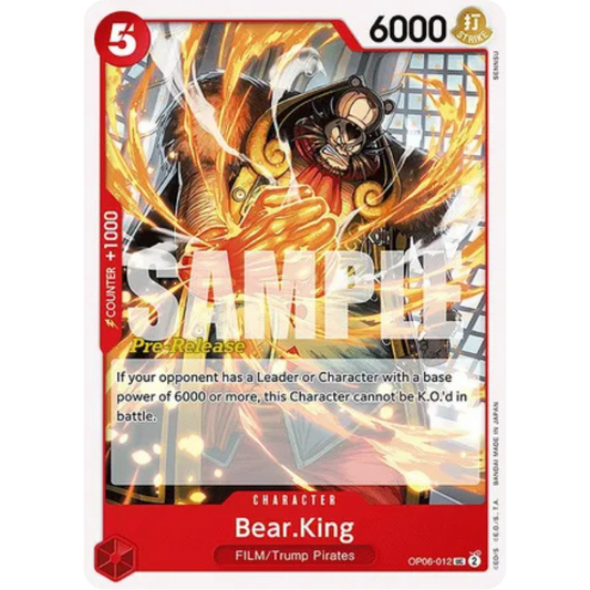 Bear.King (OP06-012) - Wings of the Captain Pre-Release Cards