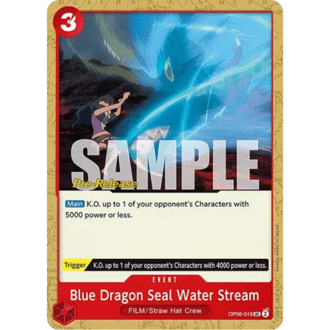 Blue Dragon Seal Water Stream (OP06-019) - Wings of the Captain Pre-Release Cards