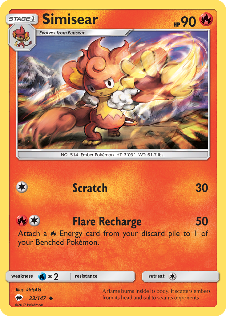 Simisear 023  SM  Burning Shadows - Uncommon
