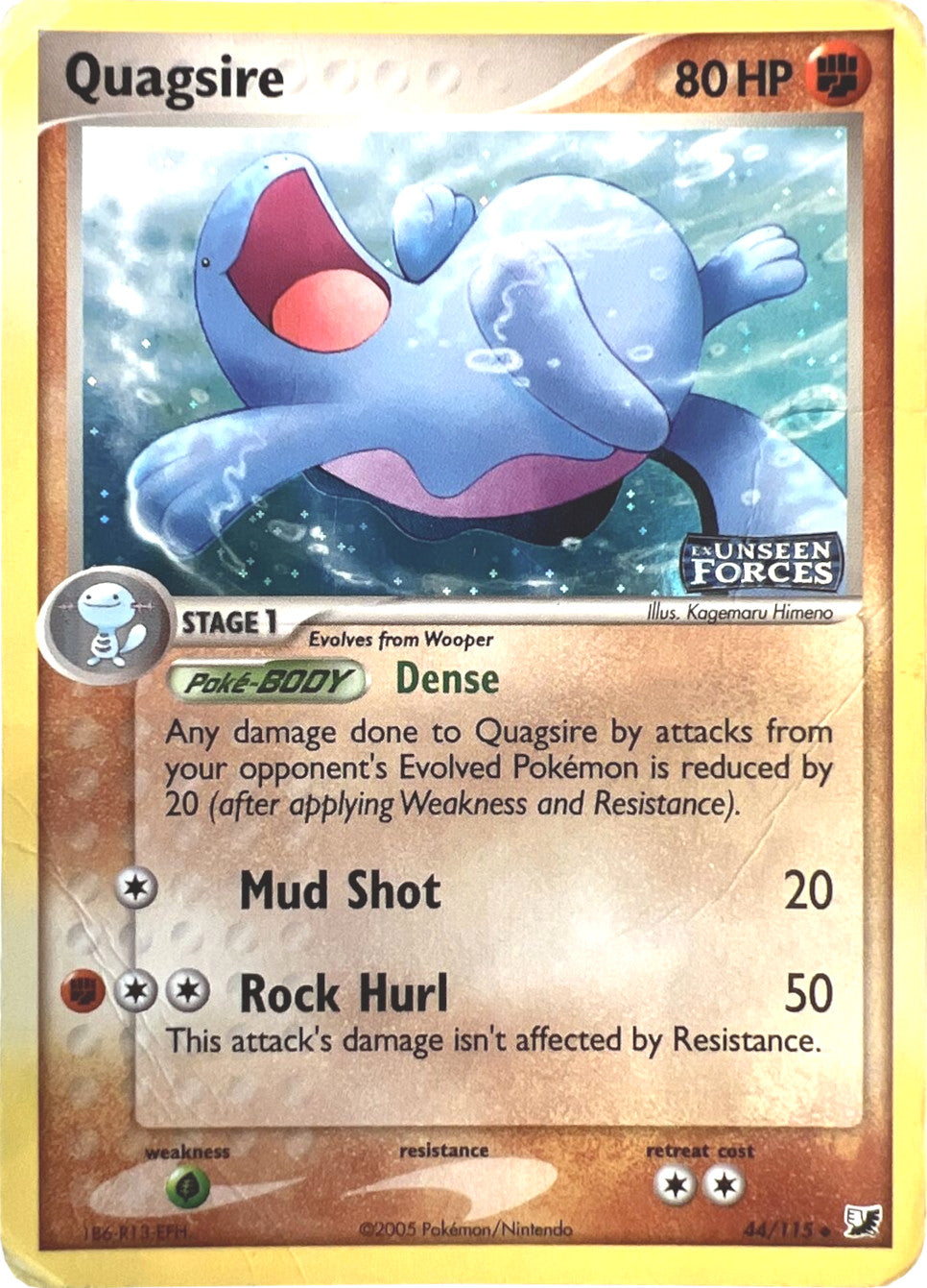 Quagsire  - Reverse Holofoil Unseen Forces - Uncommon