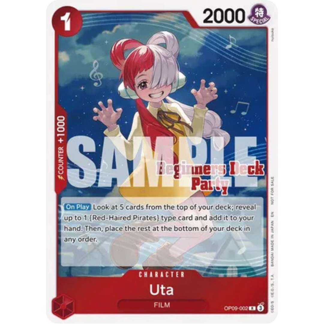 Uta (Beginners Deck Party [ST-23] - [ST-28] Participation Pack) (OP09-002) - One Piece Promotion Cards