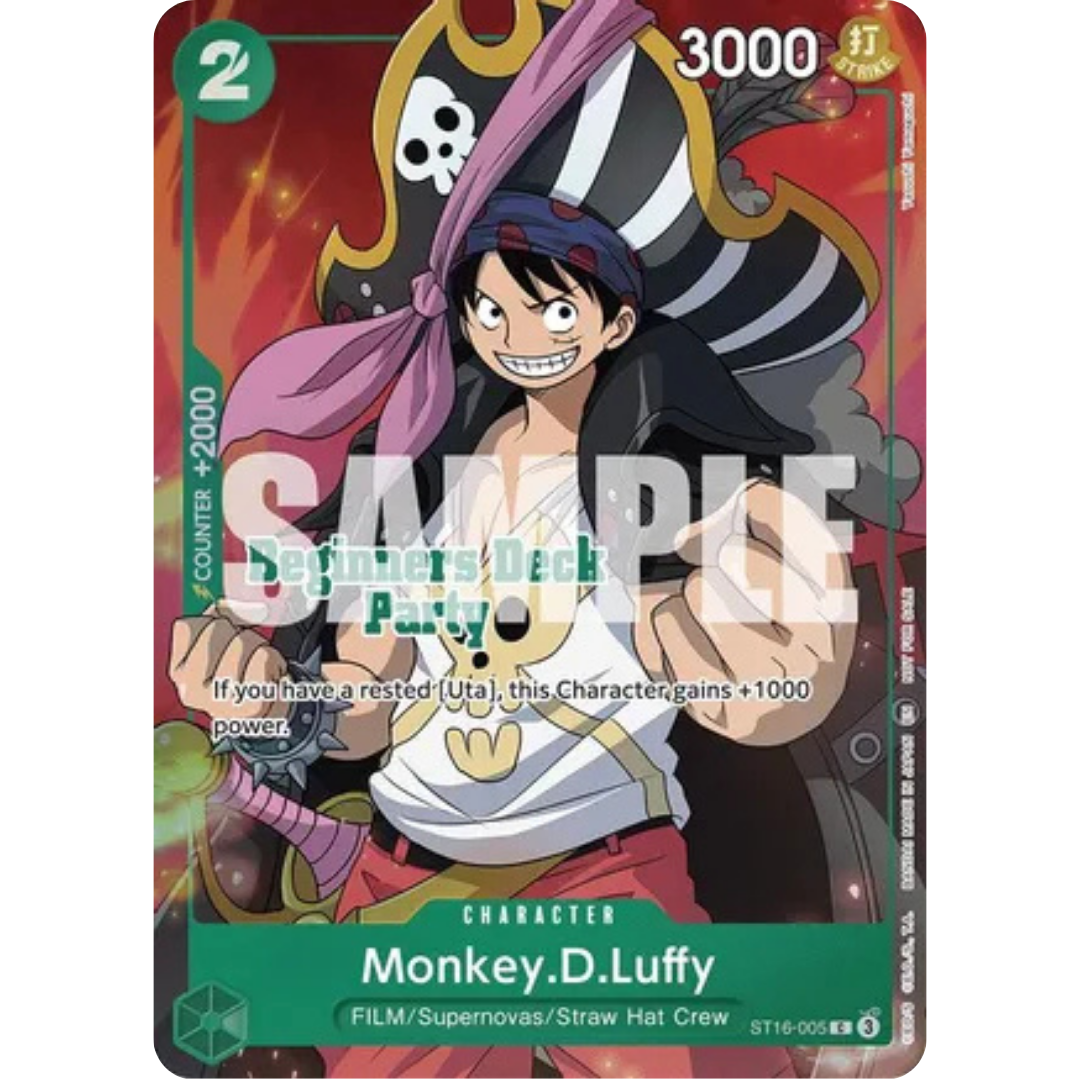 Monkey.D.Luffy (Beginners Deck Party [ST-23] - [ST-28] Winner Pack) (ST16-005) - One Piece Promotion Cards Foil