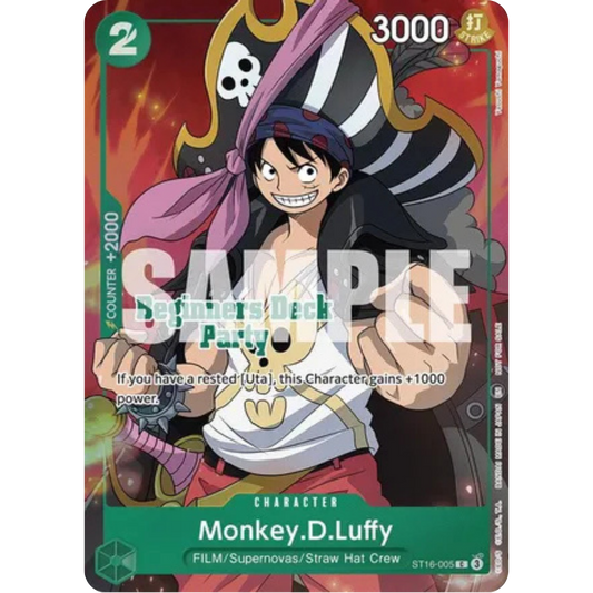 Monkey.D.Luffy (Beginners Deck Party [ST-23] - [ST-28] Winner Pack) (ST16-005) - One Piece Promotion Cards Foil