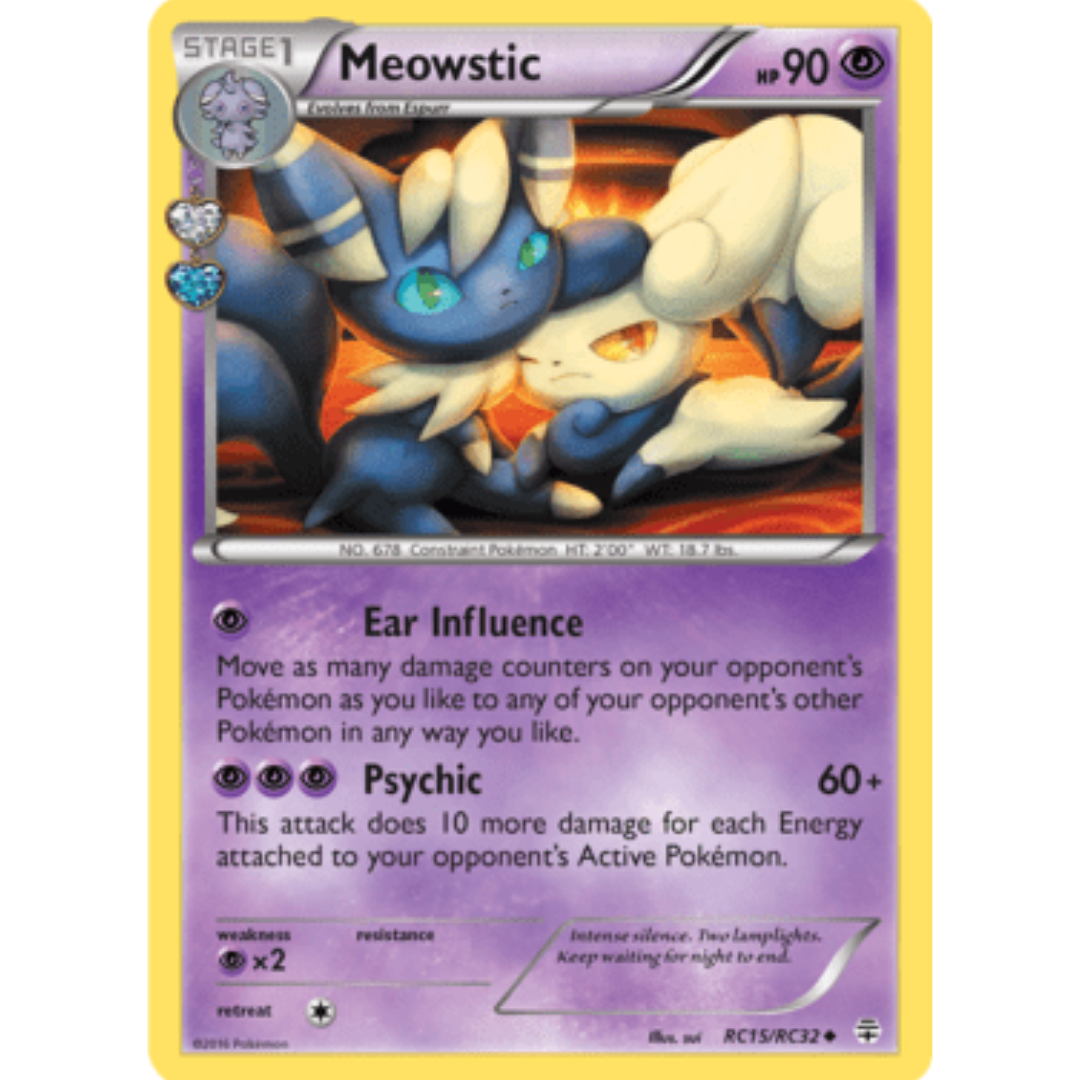 Meowstic RC15/RC32  - Holofoil Generations Radiant Collection - Uncommon