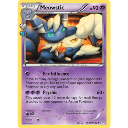 Meowstic RC15/RC32  - Holofoil Generations Radiant Collection - Uncommon